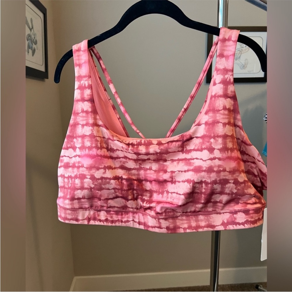 Athleta Pink Tie-Dye Sports Bra